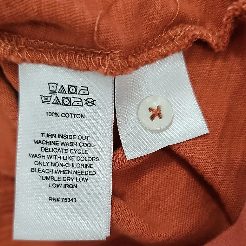 Women's Rust Button-Down Shirt - Picture 3 of 9